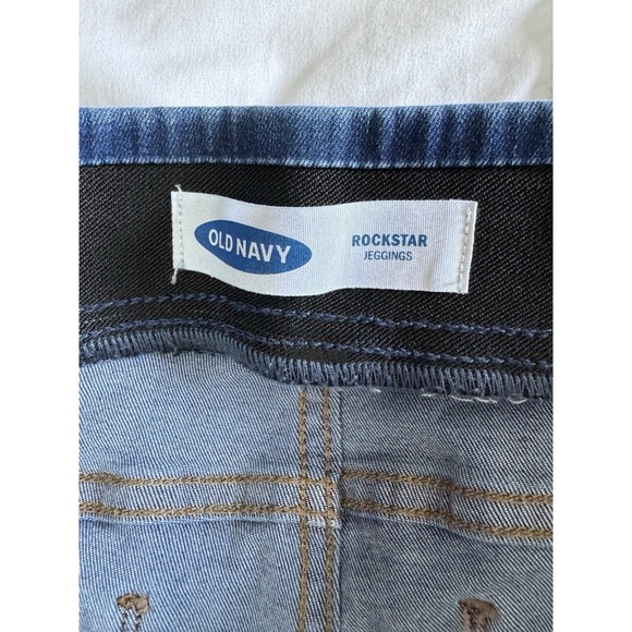 Old Navy Skinny pull on Jeggings Size 16 Stretchy Jeans Blue EUC - Picture 4 of 9